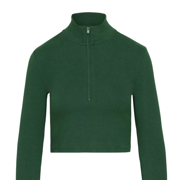 Aritzia Sunday Best Monarch Fine-ribbed Half-zip Longsleeves - Picture 4 of 9